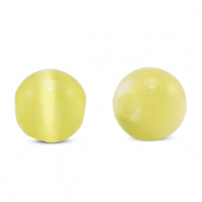 Glas Perlen 6 mm Cat's Eye Yellow