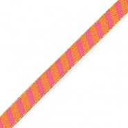 Schmucktextband Stripes Orange-pink