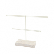 Schmuck Display für Ohrringe Natural-off white