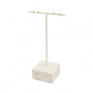 Schmuck Display T-Form Natural-off white