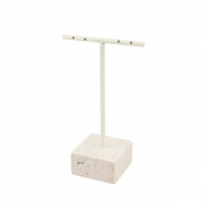 Schmuck Display T-Form Natural-off white