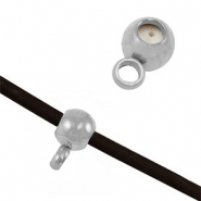 Zubeh&ouml;r aus Stainless Steel - Rostfreiem Stahl Stopperperlen mit &Ouml;se Silver
