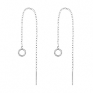 Stainless Steel - Rostfrei Stahl Ohrringe Round Silver