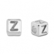 Perle Buchstabe Metall DQ Z Antik silber (Nickelfrei)