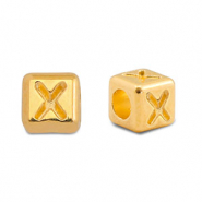 Perle Buchstabe Metall DQ X Gold (Nickelfrei)