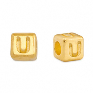 Perle Buchstabe Metall DQ U Gold (Nickelfrei)