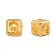 Perle Buchstabe Metall DQ Q Gold (Nickelfrei)