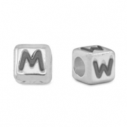 Perle Buchstabe Metall DQ M/W Antik silber (Nickelfrei)