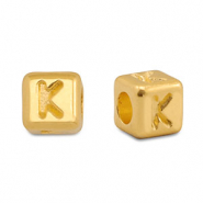 Perle Buchstabe Metall DQ K Gold (Nickelfrei)