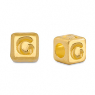 Perle Buchstabe Metall DQ G Gold (Nickelfrei)