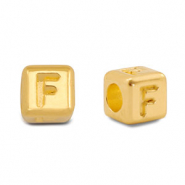 Perle Buchstabe Metall DQ F Gold (Nickelfrei)