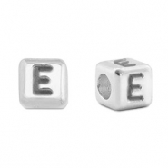 Perle Buchstabe Metall DQ E Antik silber (Nickelfrei)