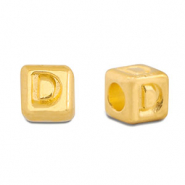 Perle Buchstabe Metall DQ D Gold (Nickelfrei)