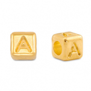 Perle Buchstabe Metall DQ A Gold (Nickelfrei)