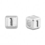 Perle Buchstabe Metall DQ 1 Antik silber (Nickelfrei)