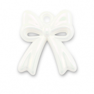 Anh&auml;nger Acryl Bow White-pearl shine coating