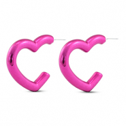 Musthave Ohrringe Heart Magenta pink