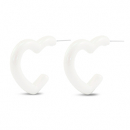 Musthave Ohrringe Heart White-pearl shine coating