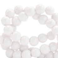 Glas Perlen 6 mm opaque White