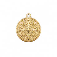 Anh&auml;nger aus Stainless Steel - Rostfreiem Stahl Compass Gold
