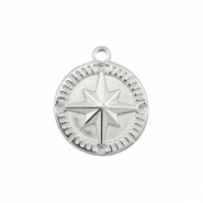 Anh&auml;nger aus Stainless Steel - Rostfreiem Stahl Compass Silver