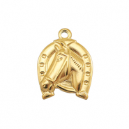 Anh&auml;nger aus Stainless Steel - Rostfreiem Stahl Horse Gold