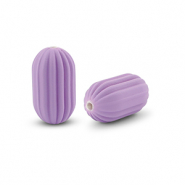 Perlen Acryl Oval Purple