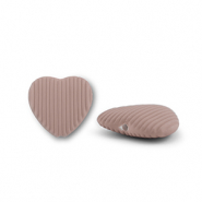 Perlen Acryl Heart Taupe brown