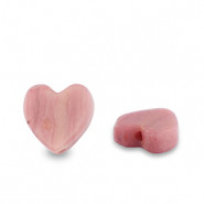 Perlen Naturstein Heart Vintage rose