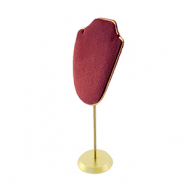 Schmuck Display Büste für Ketten Bordeaux red-gold