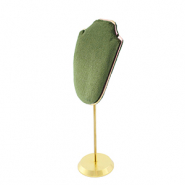 Schmuck Display Büste für Ketten Olive green-gold