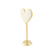 Schmuck Display Herz für Ohrringe Off white-gold