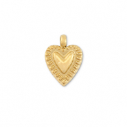 Anh&auml;nger aus Stainless Steel - Rostfreiem Stahl Heart Gold