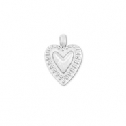 Anh&auml;nger aus Stainless Steel - Rostfreiem Stahl Heart Silver