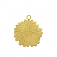 Anh&auml;nger aus Stainless Steel - Rostfreiem Stahl flower Gold / White