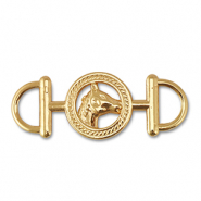 Anh&auml;nger Metall Zwischenst&uuml;ck Round With Horse Gold
