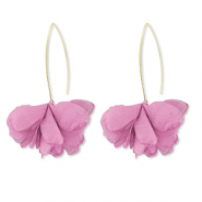 Musthave Ohrringe Chiffon Flower Mauve pink-gold