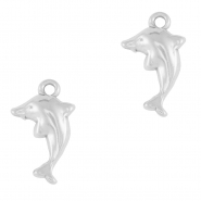 Anhänger aus Stainless Steel - Rostfreiem Dolphin Silver
