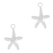 Anhänger aus Stainless Steel - Rostfreiem Starfish Silver
