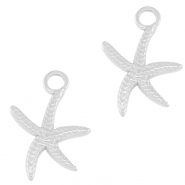 Anhänger aus Stainless Steel - Rostfreiem Starfish Silver
