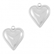 Anh&auml;nger aus Stainless Steel - Rostfreiem Stahl Heart Silver