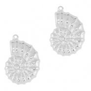 Anhänger aus Stainless Steel - Rostfreiem Stahl Sea Shell Silver