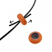 Stopperperlen Enamel 10x4mm Copper orange