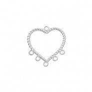 Anh&auml;nger aus Stainless Steel - Rostfreiem Heart with 6 eyes Silver