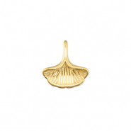 Anh&auml;nger aus Stainless Steel - Rostfreiem Ginkgo Leaf Gold