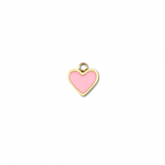 Anh&auml;nger aus Stainless Steel - Rostfreiem Heart Gold-pink