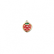 Anh&auml;nger aus Stainless Steel - Rostfreiem Strawberry Gold-red-green