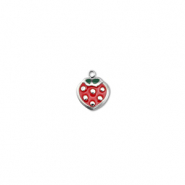 Anh&auml;nger aus Stainless Steel - Rostfreiem Strawberry Silver-red-green