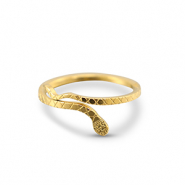 Stainless Steel - Rostfrei Stahl Ringe Snake Gold