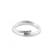 Stainless Steel - Rostfrei Stahl Ringe Wave Silver